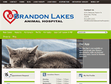 Tablet Screenshot of brandonlakesanimalhospital.com